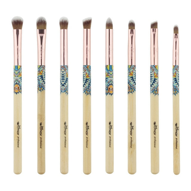 Anmor Rose Gold 12PCS Professional Make Up Brushes Unique Synthetic Hair Beautiful